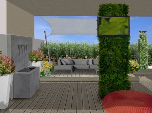 Archisio - Adriana Pedrotti - Progetto Il terrazzo con la tv