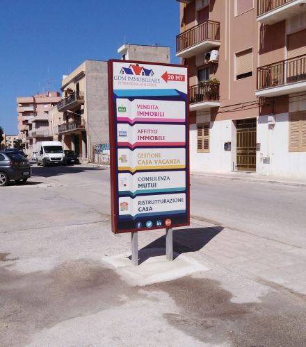 Archisio - Antonina Cremona - Progetto Totem per insegna pubblicitaria