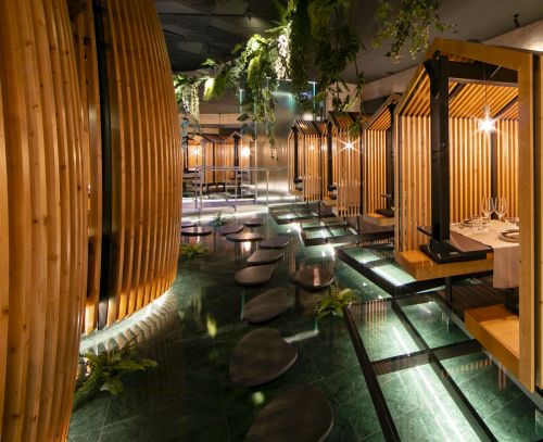 Archisio - Forme Dacqua - Progetto Fontane da interno - ristorante sushizero