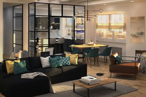 Archisio - Roma Patrizio - Progetto Attico mq120 roma quartiere della vittoria 2020 renderings