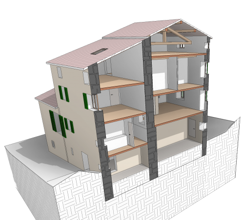 Archisio - Studio Di Ingegneria E Architettura Agm - Progetto Consolidamento rustico bim