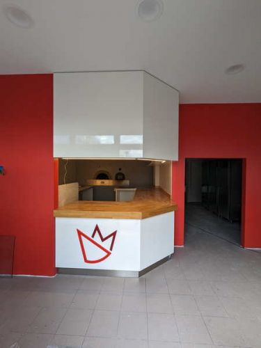 Archisio - Nicola Artuso - Progetto Pizzeria banco di lavoro e banco vendita