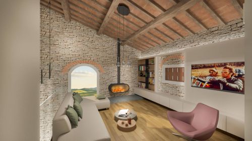 Archisio - Michelevolpi Studio Interior Design - Progetto Arredamento moderno per un rustico di campagna - tradizione e design