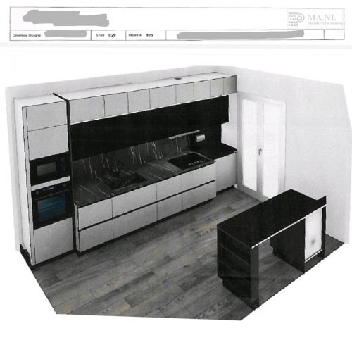 Archisio - Mani Srl Ristrutturazini - Progetto Ristrutturazione zona cucina roma quartiere axa