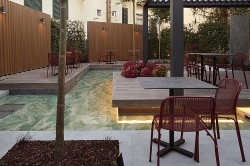 Archisio - Forme Dacqua - Progetto Parete dacqua e vasca kokoro firenze sushi restaurant