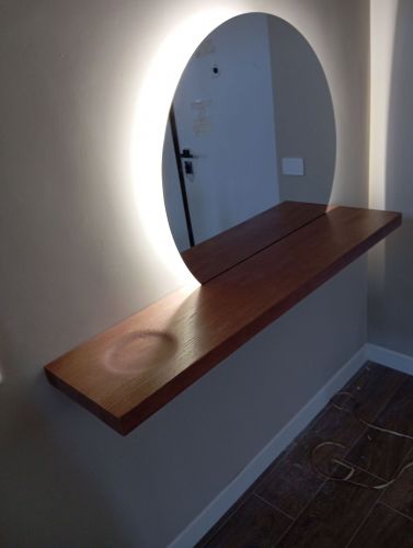 Archisio - Arte Del Legno 86 Snc - Progetto Mensola sospesa con specchio retroilluminato
