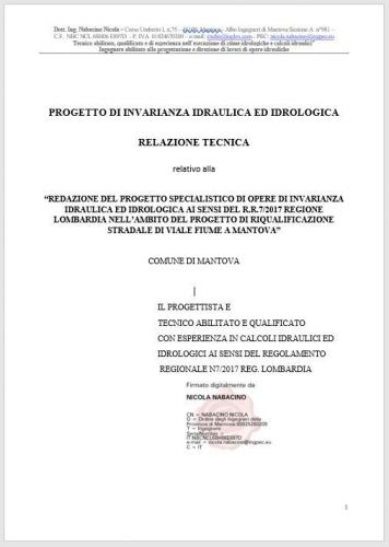 Archisio - Progetto di Nabacino Nicola - Tecnico abilitato e qualificato con esperienza in calcoli idraulici ed idrologici Ingegnere civile idraulico Progetti di invarianza idraulica ed idrologicaRedazione diDocumento semplificat