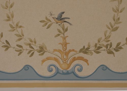 Archisio - Lavoro di Vania Muretto - Decorazioni pittoriche Restauro di decorazioniDoratura a fogliaVania progetta e realizza dipinti e decorazioni su pareti interne ed esterne soffitti porte mobili e teleI progetti sono