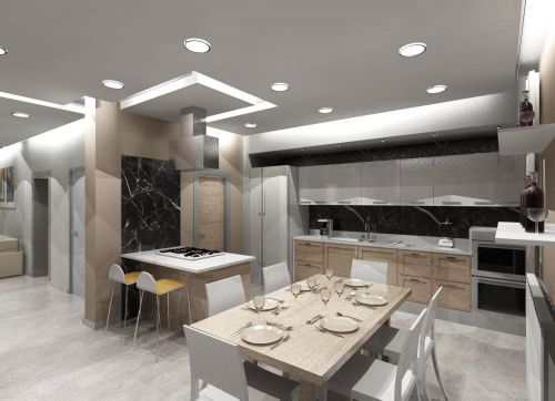 Archisio - Progetto di Francesco Moio - Iniziare la ristrutturazione di un appartamento con un progetto corredato di render foto-realistici e di particolari esecutivi significa aver ben chiaro cosa si sta realizzando e quindi risparmio di t