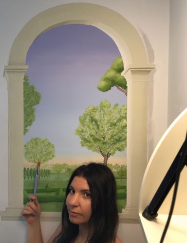 Archisio - Progetto di Rosalba Scimone - Dipingo decorazioni di pareti dinterno per privati Illustrazioni con tecniche pittoriche tradizionali e successivamente digitalizzate Illustrazioni editoriali per pubblicit e comunicazione Tra