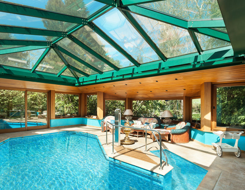 veranda con piscina