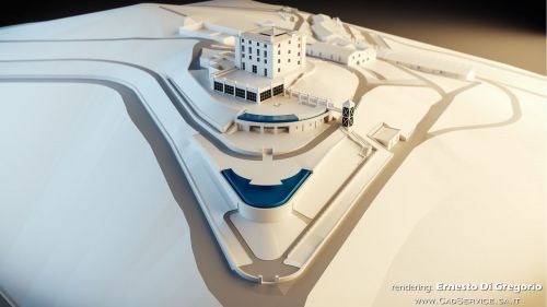 Archisio - Cad Service Di Ernesto Di Gregorio - Progetto Modellazione 3d e rendering di un complesso turistico