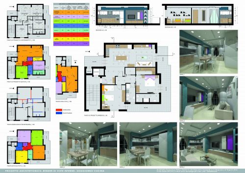 Archisio - Francesco Moio - Progetto Ristrutturazione appartamento con diversa distribuzione interna