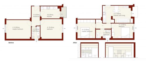 Archisio - Claudia Guerini - Progetto Ristrutturazione appartamento cod m