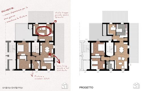 Archisio - Sumisura Architetti - Progetto Relooking zona giorno