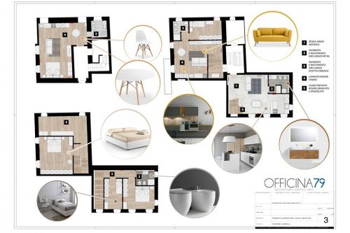 Archisio - Cristiano Todeschini - Progetto Arredamento 3 appartamenti