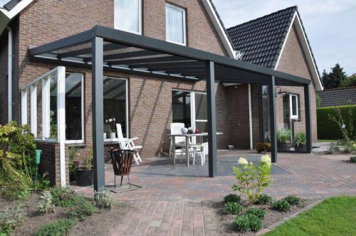 Archisio - Falegnameria Gabrielli - Progetto Strutture in alluminio e coperture in policarbonato o vetro a scelta del cliente