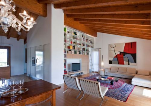 Archisio - Dario Poles - Progetto Interior design attico a pordenone