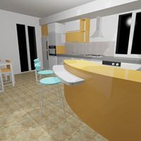 Archisio - Architetto Maria Rita Malandra - Progetto Progetto di cucina con penisola e cameretta