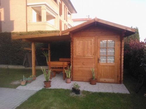 Archisio - Vz Strutture In Legno - Progetto Casetta ad incastro con veranda