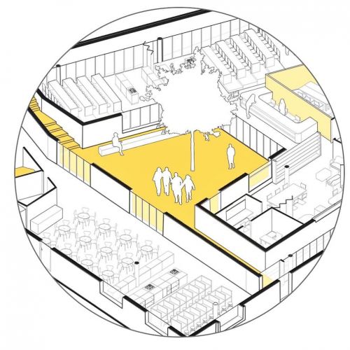Archisio - Mario Imperato - Progetto A project detail of the entry of secondary school