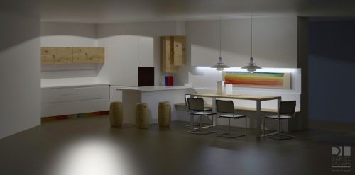 Archisio - Daniel Lazzeri - Progetto Cucina con piani in corian