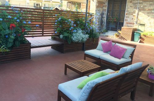 Archisio - Progettare Spazi Verdi - Progetto Legno e colori in terrazza