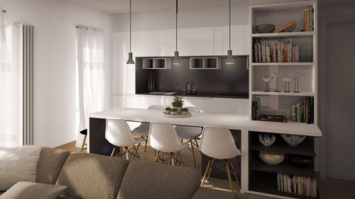 Archisio - Studio Ferretti - Progetto Ristrutturazione appartamento nuova cucina