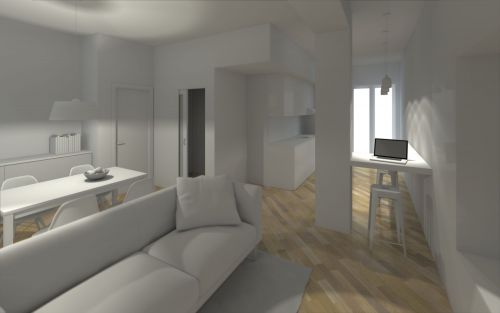 Archisio - Studio Ferretti - Progetto Ridistribuzione mini appartamento