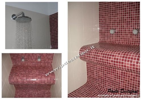 Archisio - Paola Destefani Architetto - Progetto Progetto e realizzazione locale bagno e doccia in muratura con idromassaggio