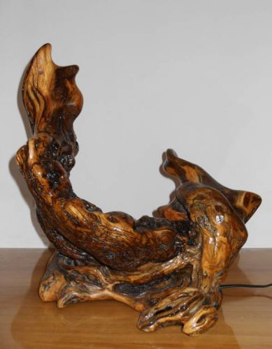Archisio - Vito Gurrado - Progetto Lampada scultorea in legno di ulivo - cm 42 - 2006