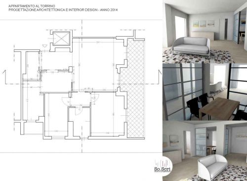 Archisio - Sofia Scripilliti - Progetto Ristrutturazione di un appartamento al torrino