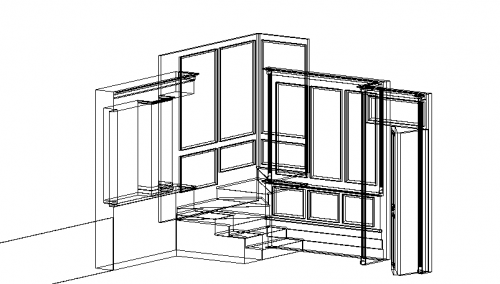 Archisio - Ostuni Giuseppe Pietro - Progetto Arredo angolo scala