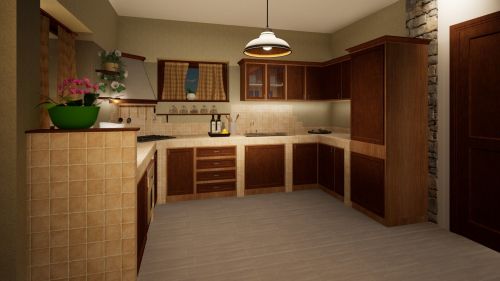 Archisio - Ostuni Giuseppe Pietro - Progetto Cucina muratura tavernetta