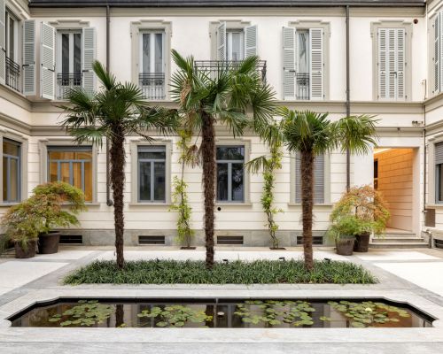 Archisio - Forme Dacqua - Progetto Due water garden per piante acquaticheLatmosfera sospesa tra passato e presente riflessa su due laghetti biologici