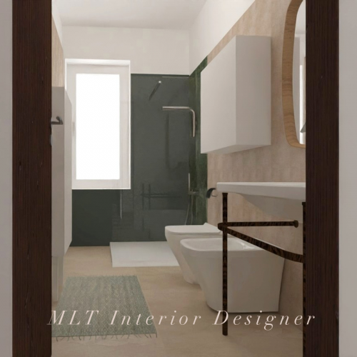 Archisio - Mlt Interior Designer - Progetto Stanza con bagno