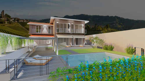 Archisio - Antonella Liguori Architetto - Progetto Piscina vista colline
