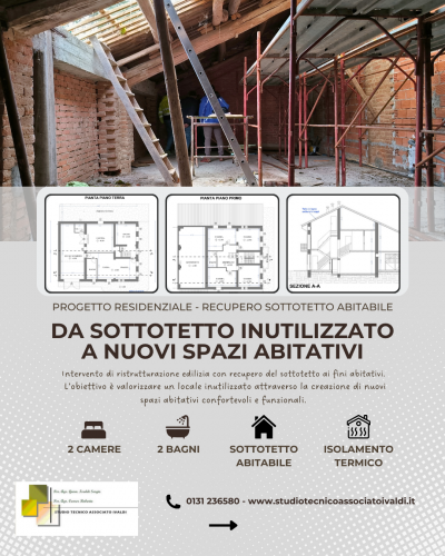 Archisio - Studio Tecnico Associato Ivaldi Carrer - Progetto Recupero di sottotetto ai fini abitativi