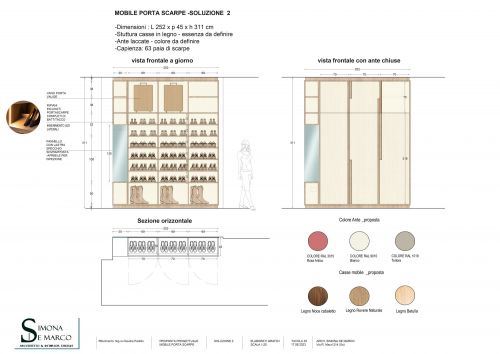 Archisio - Simona De Marco - Progetto Progetto per la realizzazione di mobile contenitore su misura