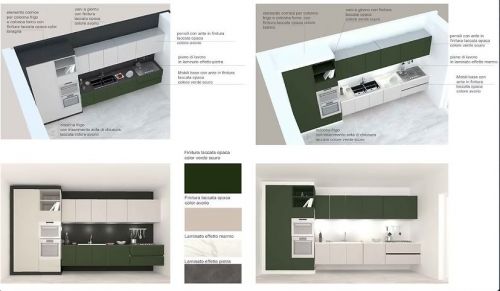 Archisio - Simona De Marco - Progetto Proposta progettuale di cucina in linea