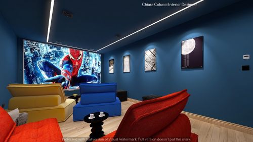 Archisio - Chiara Colucci - Progetto Home theater dispirazione bauhaus