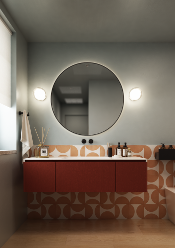 Archisio - Mam Interior Designer Render Artist - Progetto Progetto di interior design per un bagno moderno