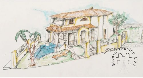 Archisio - Studio Tecnico Loi Geometra Franco - Progetto Villa mediterranea