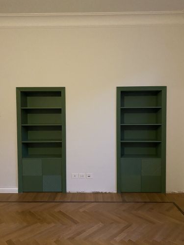 Archisio - Fp Forma - Progetto Librerie su misura integrate a parete via pace milano
