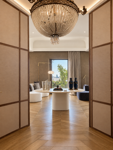 Archisio - Serena Martini - Progetto Ingresso esagonale geometrie e boiserie su misura